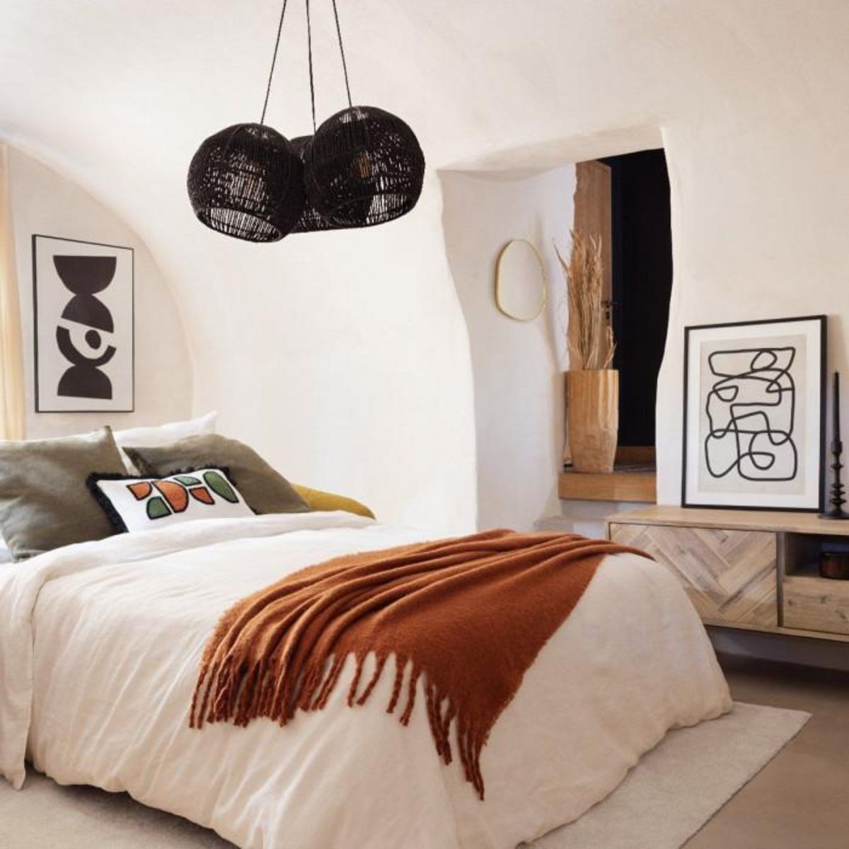 ATMOSPHERA Plaid Mohair  Kodi  130x180cm Terracotta