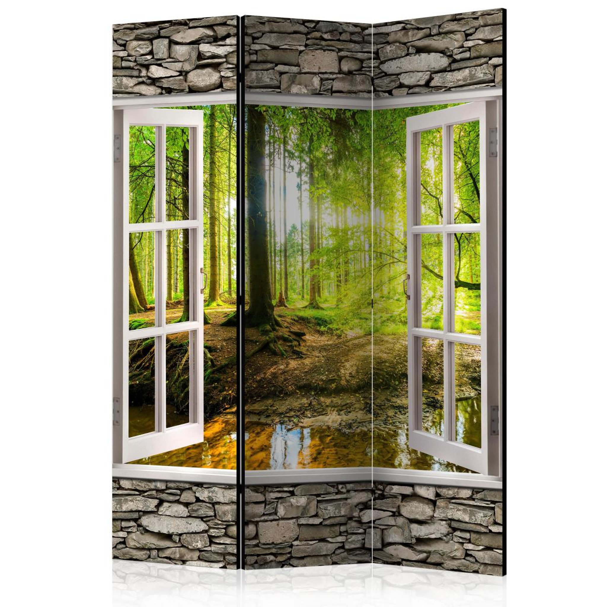 Paris Prix Paravent 3 volets  morning forest  135x172cm