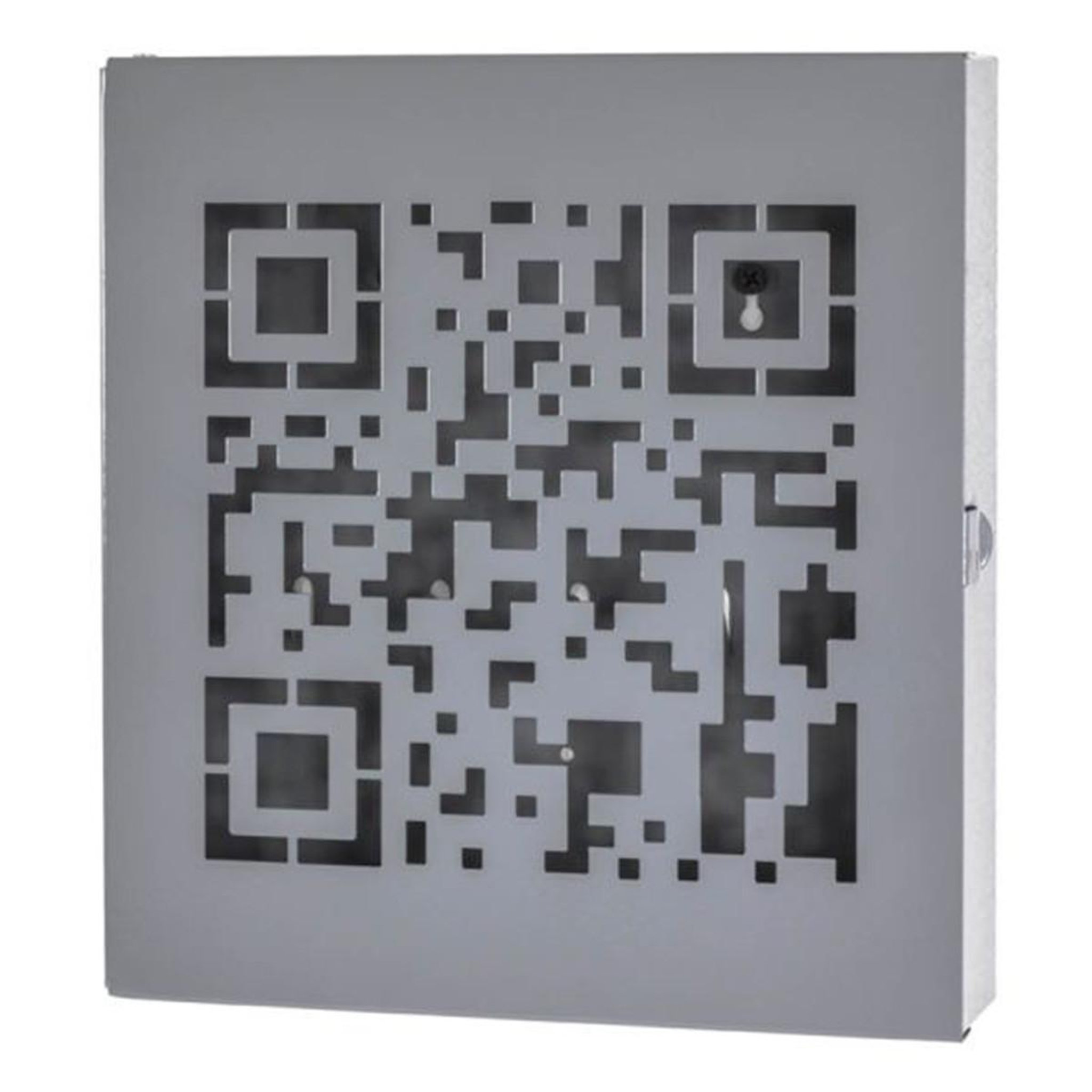 Paris Prix Boîte à clés métal  qr code  24cm gris