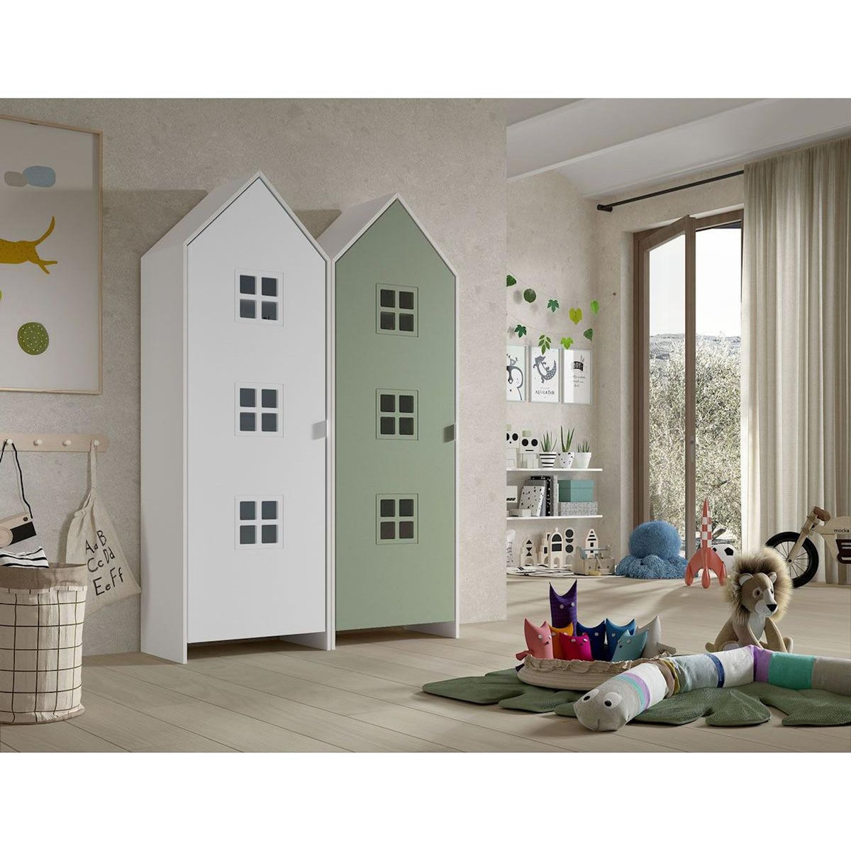 Vipack Combinaison D'armoires 2 Parties Casami Bruges blanc vert