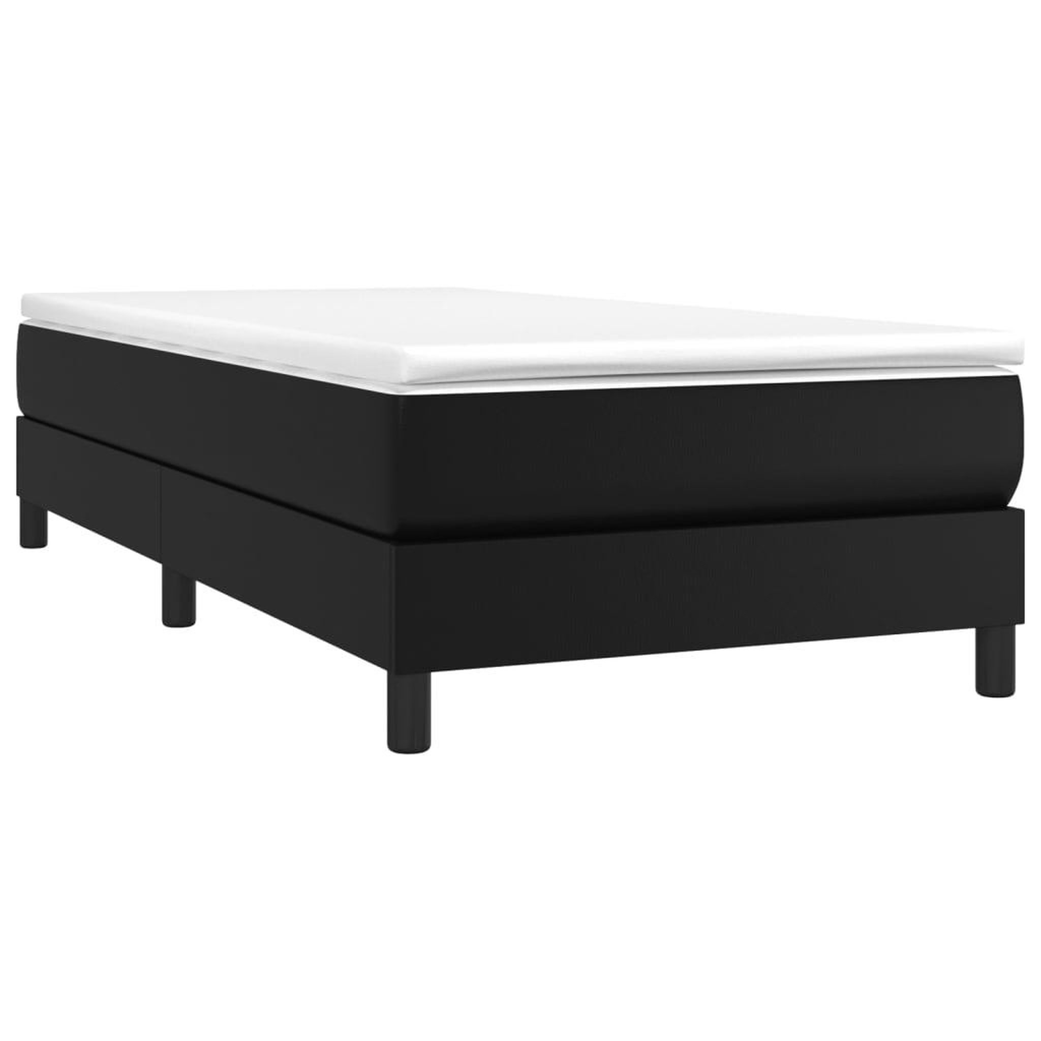Voir la diapositive 3 : VIDAXL Cadre de lit sans matelas noir 90x190 cm similicuir
