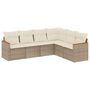 Voir la diapositive 2 : VIDAXL Salon de jardin avec coussins 6 pcs beige resine tressee