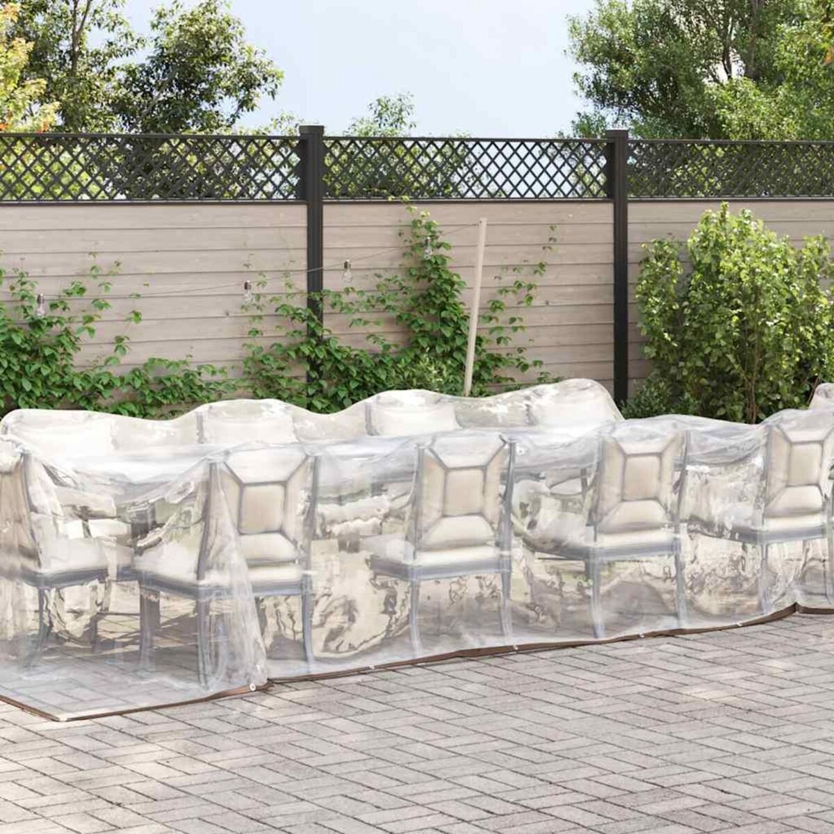 VIDAXL Bache transparente avec œillets 3x10 m polyethylene