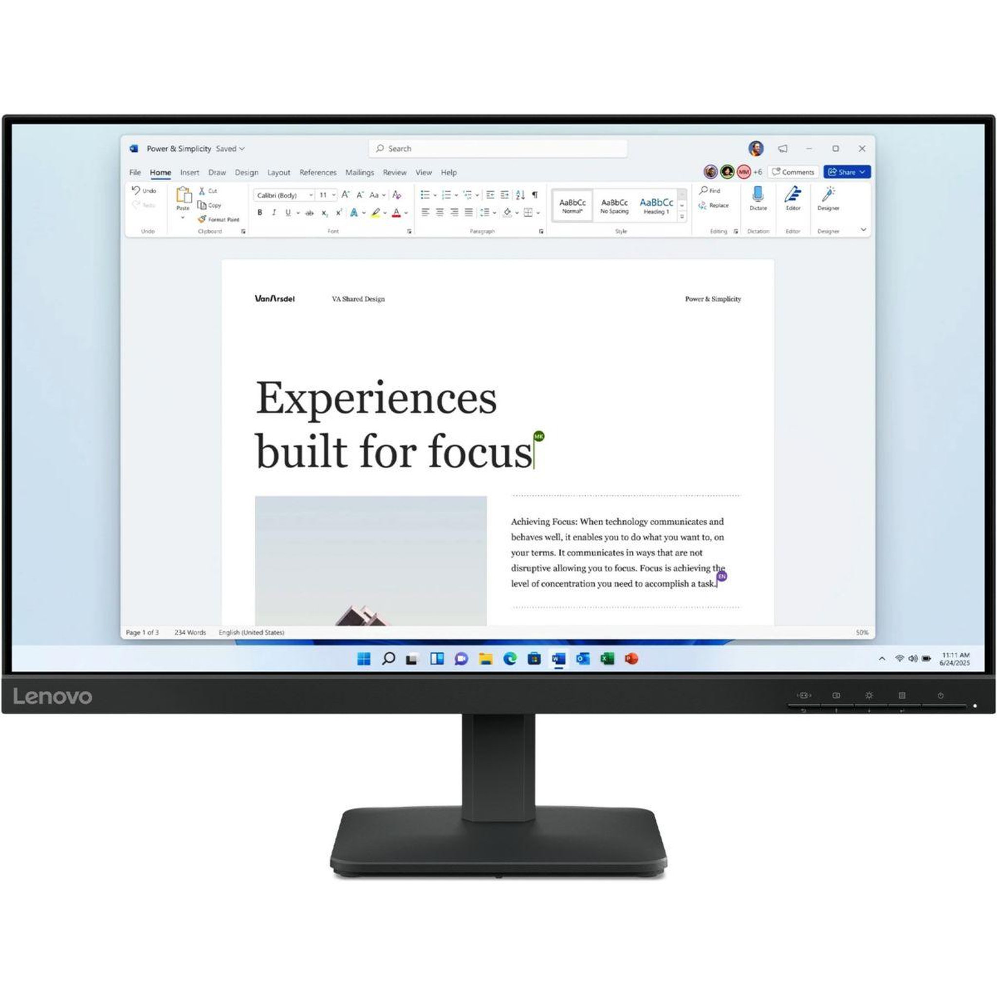 Voir la diapositive 4 : Lenovo Ecran PC L24-4e 24'' IPS