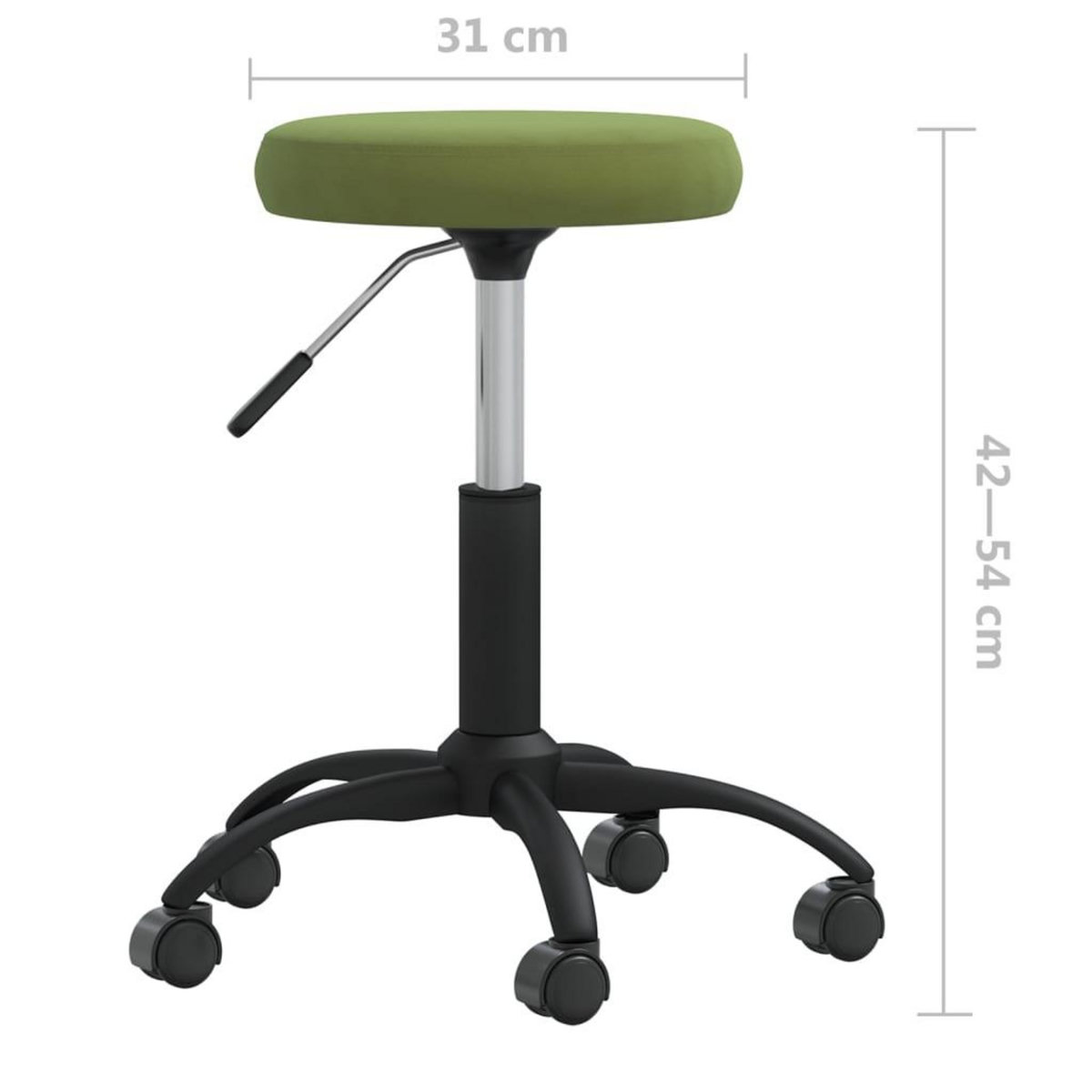 VIDAXL Chaise pivotante de bureau Vert clair Velours