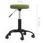 Voir la diapositive 6 : VIDAXL Chaise pivotante de bureau Vert clair Velours