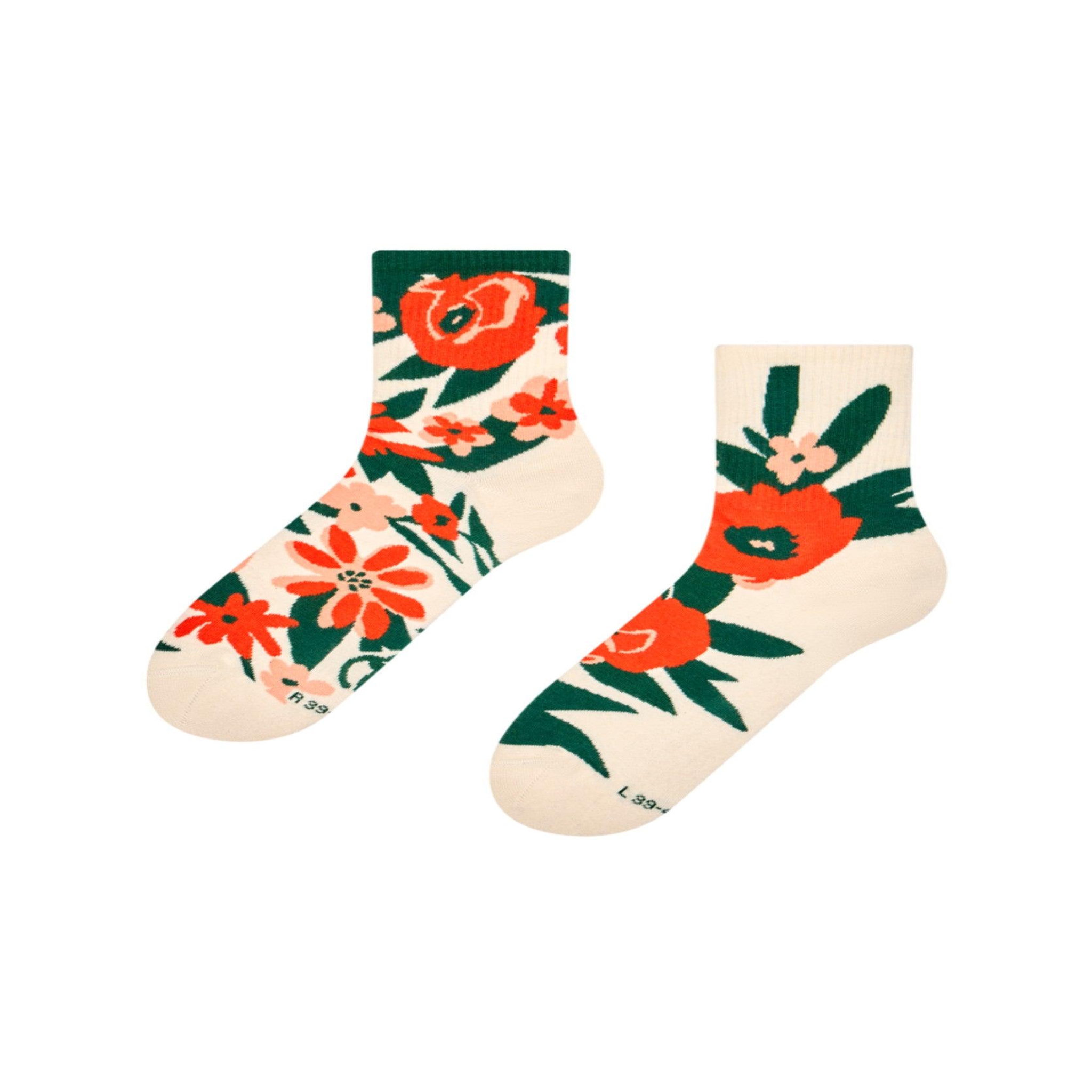 Voir la diapositive 1 : DEDOLES Chaussettes courtes jardin de coquelicots