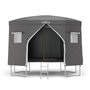 Voir la diapositive 1 : JUMP4FUN Tente cabane pour trampoline 12FT-366cm - Gris