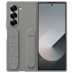 Samsung Coque Z Fold6 Gris stand avec lanière
