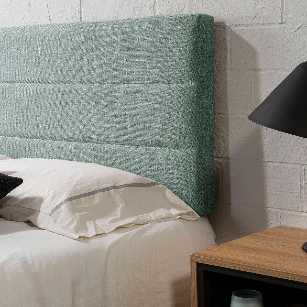 MARCKONFORT Tête de lit tapissée Miconos 140x60 cm Couleur Verte, 8 cm d'épaisseur
