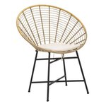 Paris Prix Chaise Design en Métal  Panama  88cm Naturel