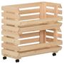 Voir la diapositive 5 : VIDAXL Chariot a legumes 57x30x80 cm Bois de pin solide