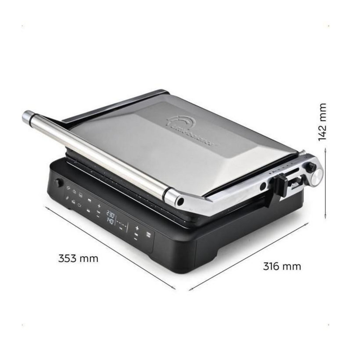 LITTLE BALANCE Grill viande - LITTLE BALANCE - 8734 - 2000 W - 6 positions - Aluminium / Noir