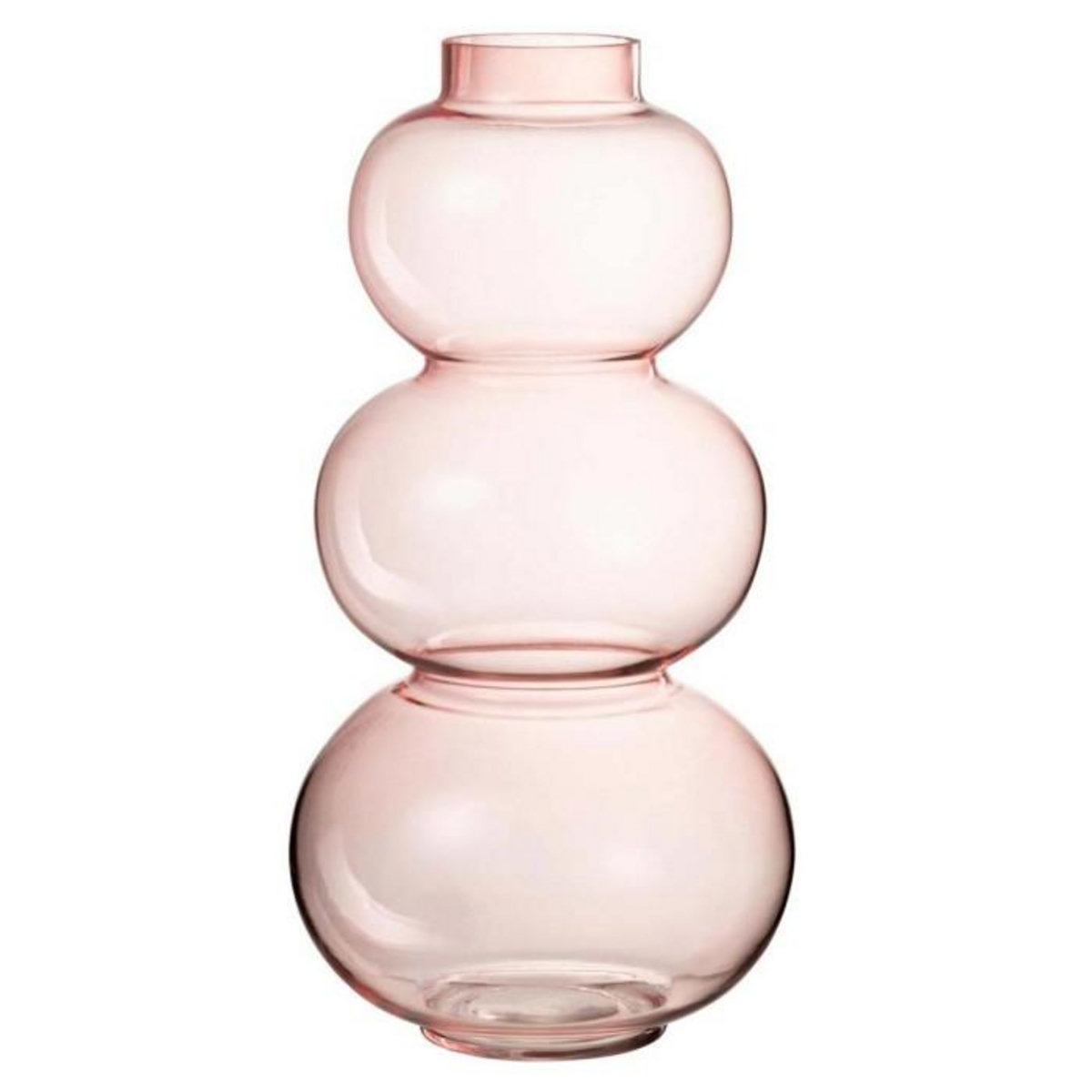 Paris Prix Vase Design en Verre  Boule  36cm Rose