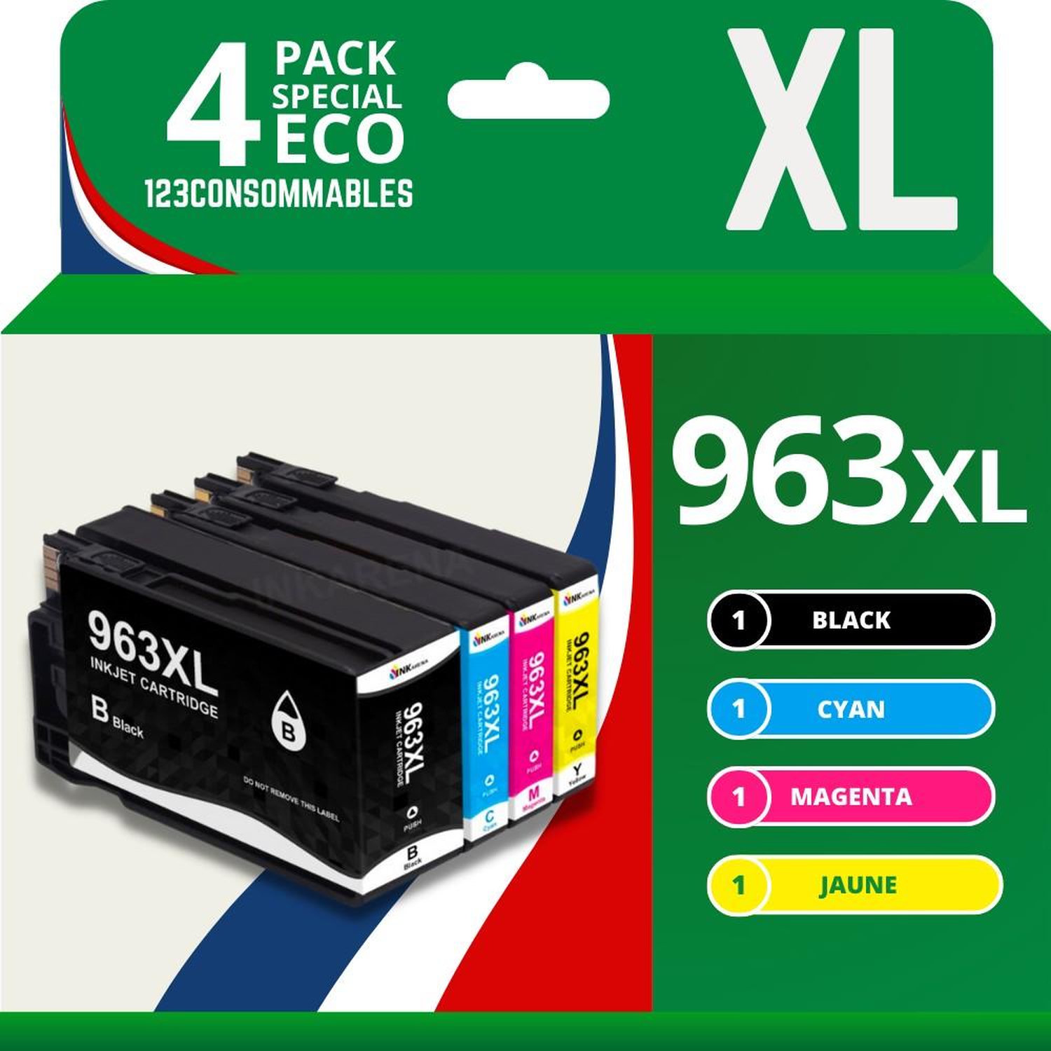 Pack 4 cartouches compatible avec HP 963XL Neuf - vue 2