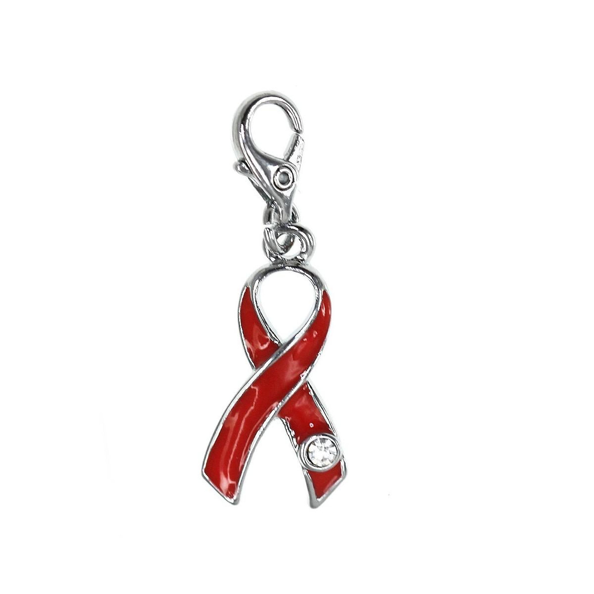 SC CRYSTAL Charm ruban rouge SC Crystal