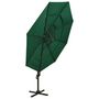 Voir la diapositive 5 : VIDAXL Parasol de jardin a 4 niveaux avec mat en aluminium vert 3x3 m