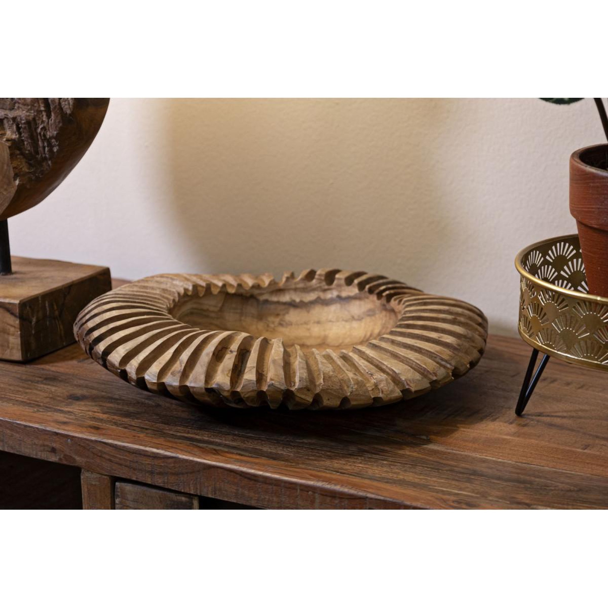 Voir la diapositive 6 : Paris Prix Vide-poche en bois  geris  35cm naturel