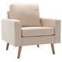 Voir la diapositive 2 : VIDAXL Fauteuil Creme Tissu