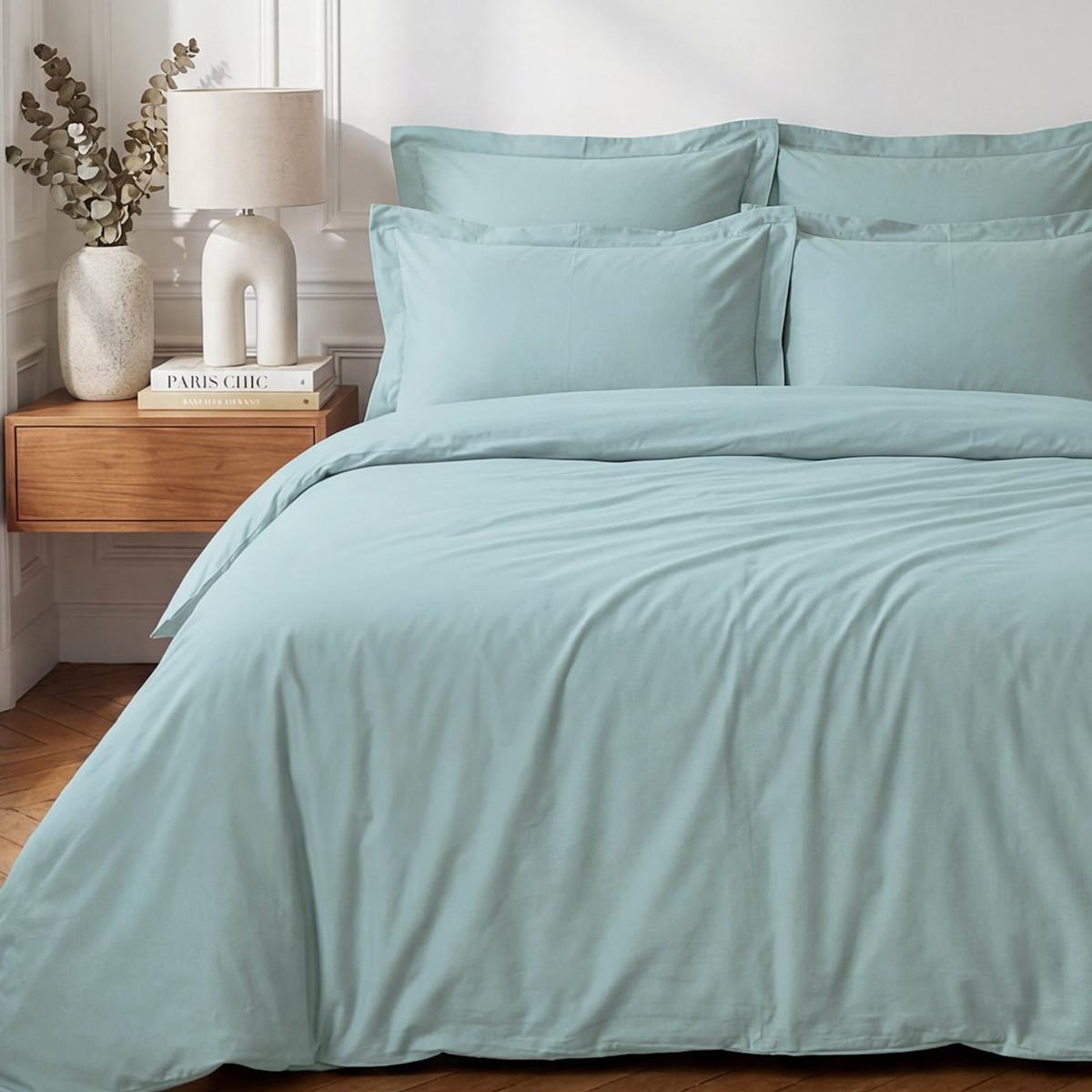 Sensei Maison Drap housse en percale de coton bonnet 30 cm SOFT PERCALE