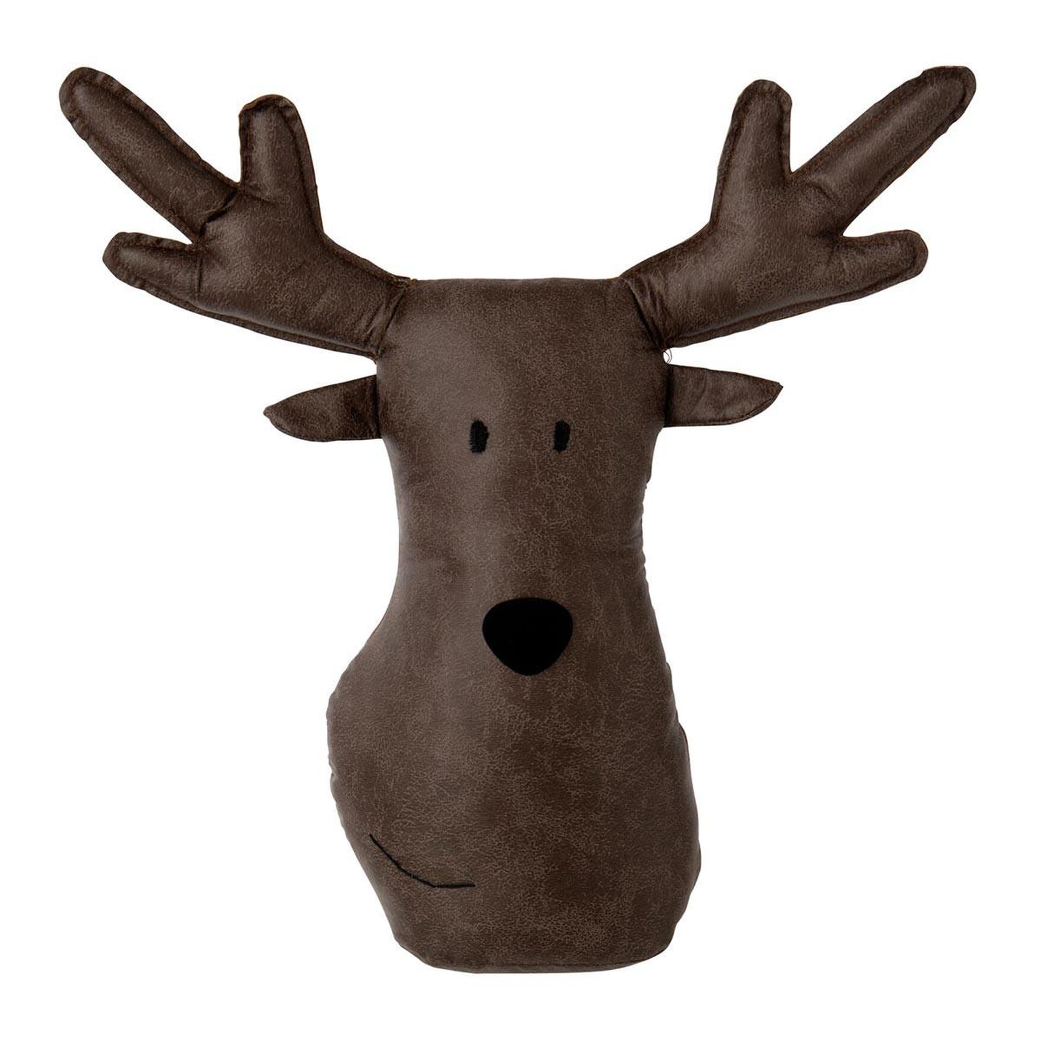 J-LINE Cale-Porte Tête de Renne  Valérien  41cm Marron Foncé