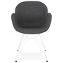 Voir la diapositive 5 : Paris Prix Fauteuil Design  Syndra  85cm Gris Foncé