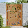 Voir la diapositive 1 : VIDAXL Porte de jardin acier resistant aux intemperies design vagues