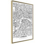 Voir la diapositive 1 : Paris Prix Affiche Murale Encadrée  City Map London
