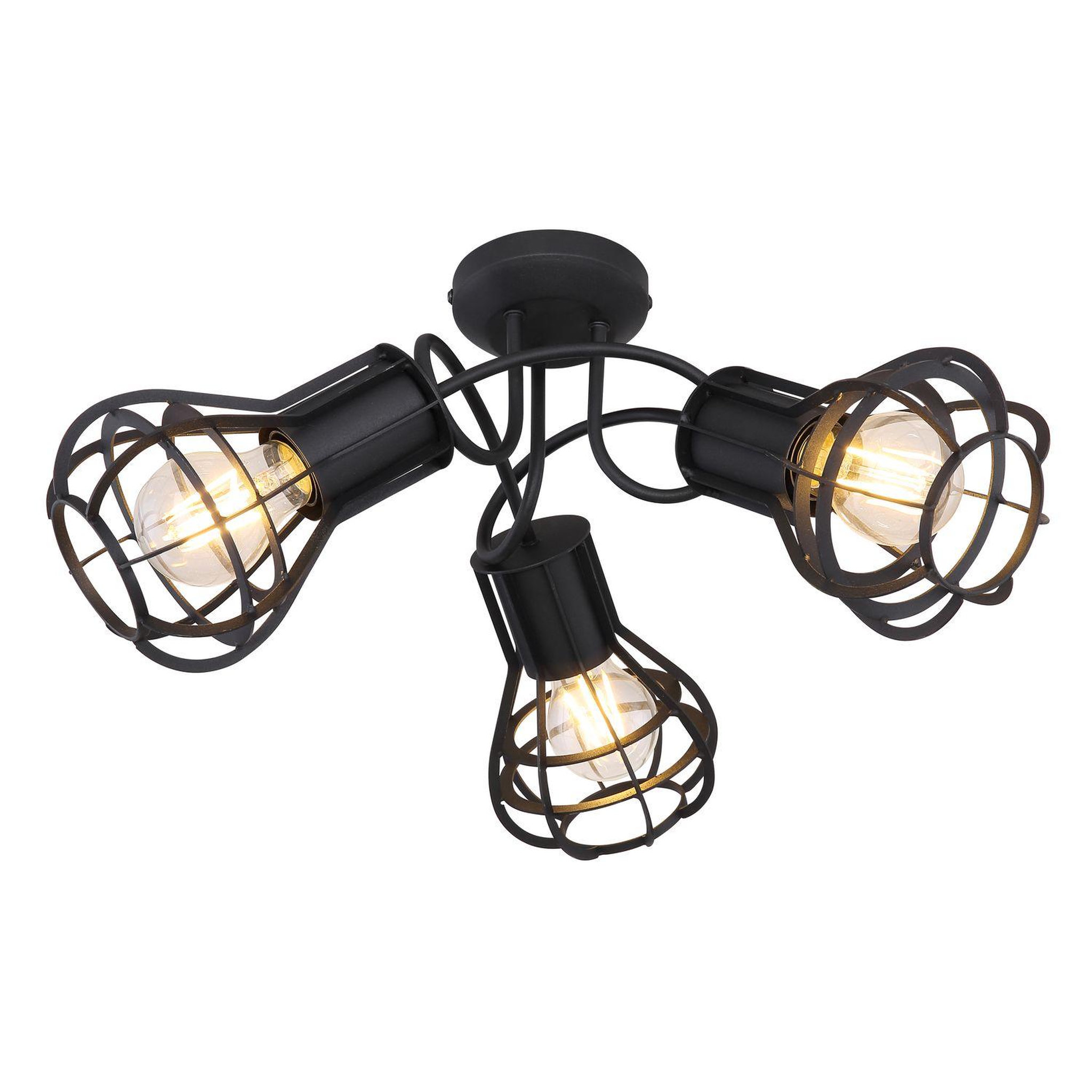GLOBO Spot plafonnier design industriel clastra - noir