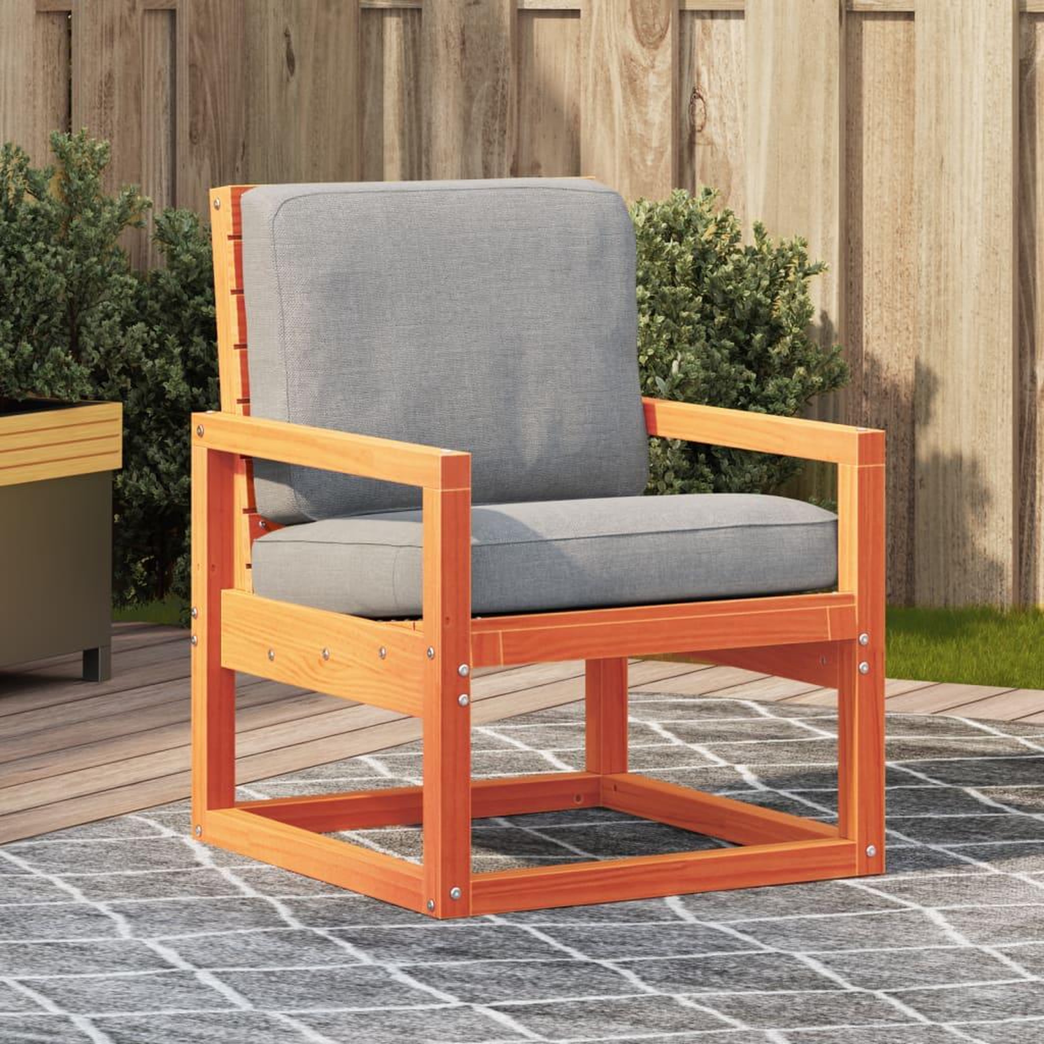 VIDAXL Chaise de jardin cire marron 57,5x63x76 cm bois de pin massif