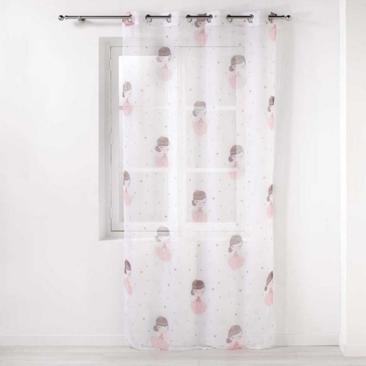 Paris Prix Rideau Voilage à Œillets  Petite Princesse  140x240cm Blanc