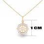 Voir la diapositive 2 : L'ATELIER D'AZUR Collier - Pendentif Or Jaune et Zirconiums - Gouvernail de Bateau - Chaine Dorée