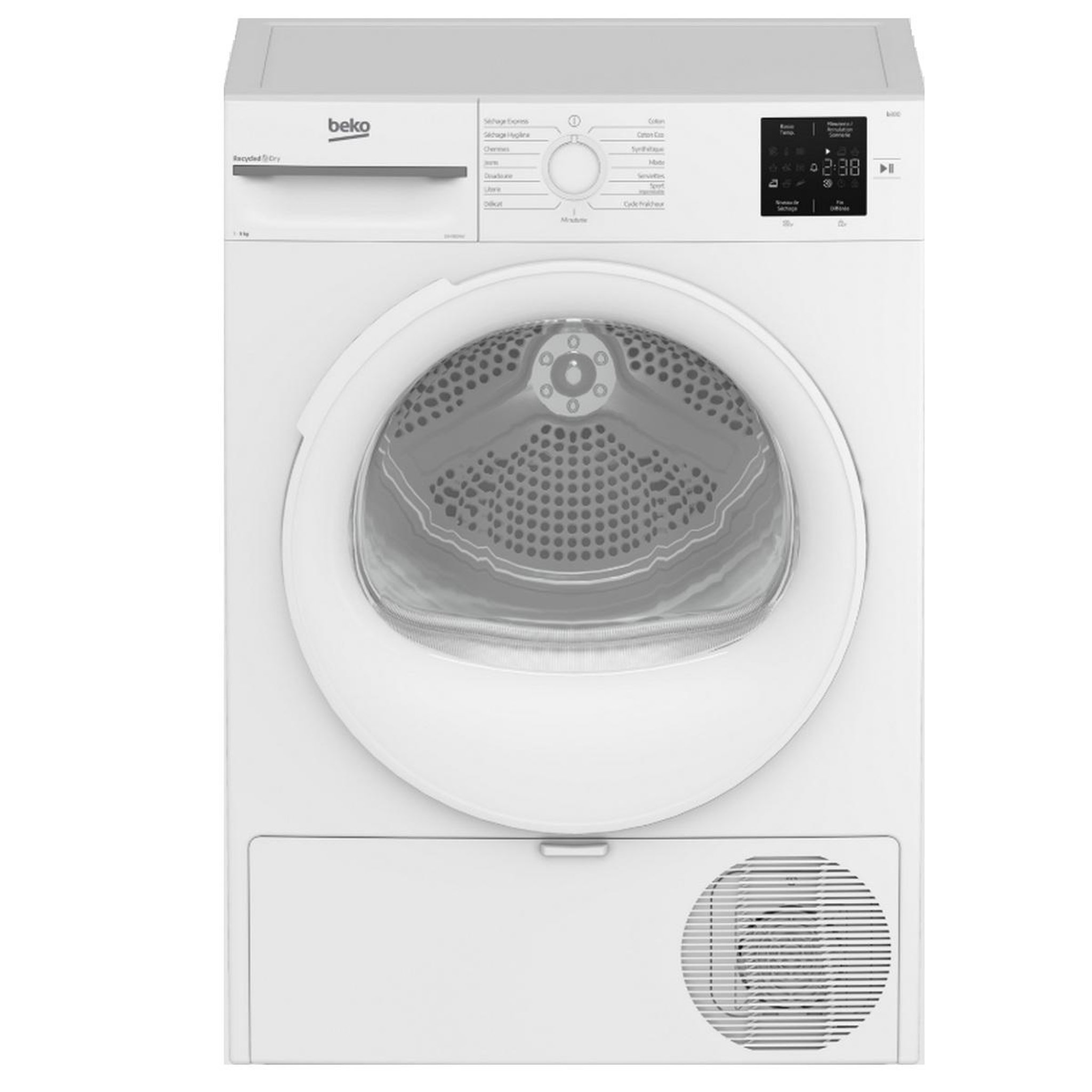 Beko Sèche-linge pompe à chaleur 60cm 9kg blanc - d3h19e01w