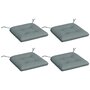 Voir la diapositive 1 : OUTSUNNY Lot de 4 coussins de chaises de jardin polyester gris