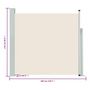 Voir la diapositive 5 : VIDAXL Auvent lateral retractable de patio 170x300 cm Creme