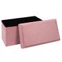 Voir la diapositive 4 : Paris Prix Banc & Coffre Pliable Enfant  Brique  52cm Rose