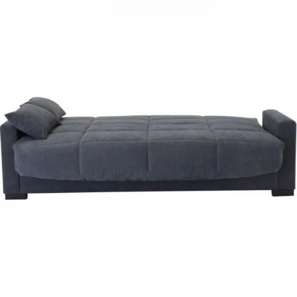 MARKET24 Canapé clic clac 3 places - Gris anthracite - Matelas 14 cm - 130 x 190 cm - MEGAN