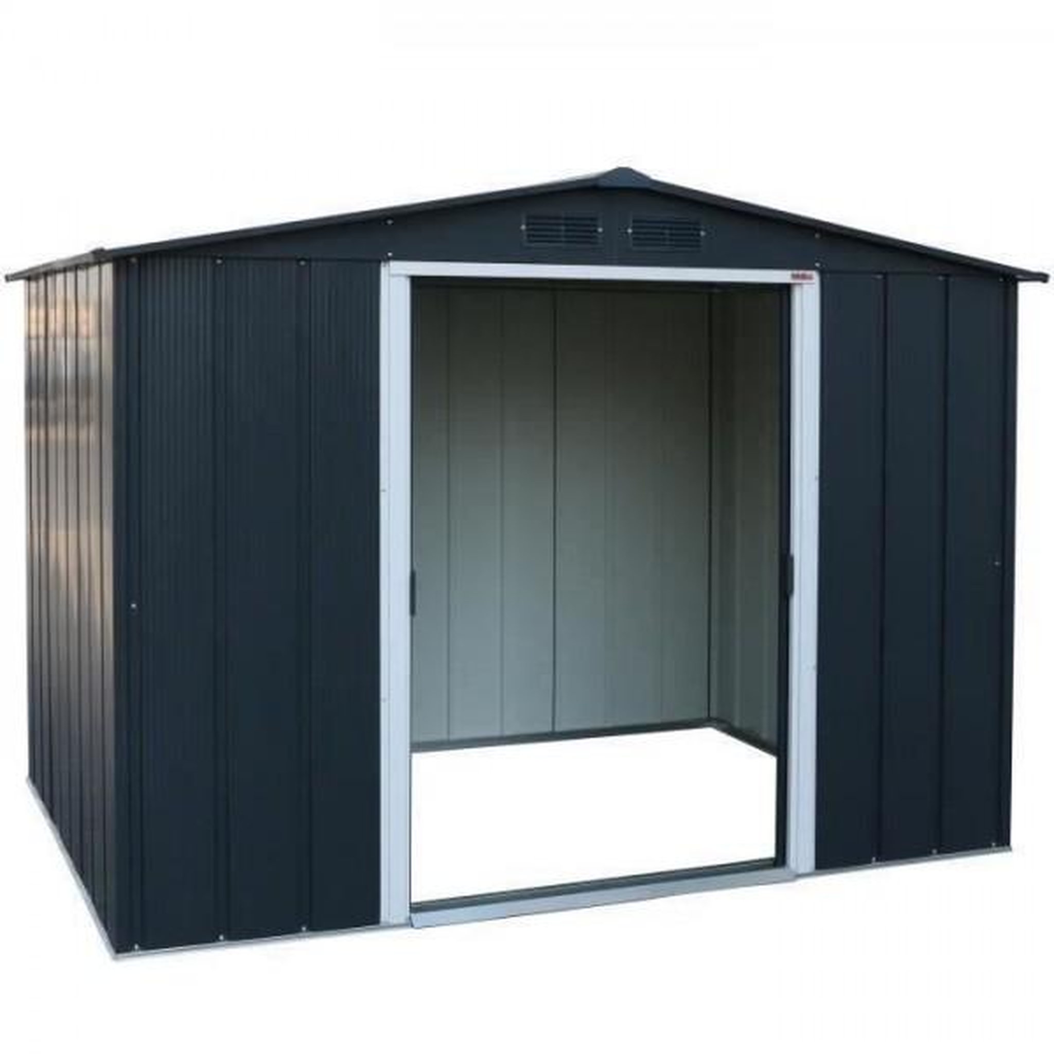 Voir la diapositive 2 : MARKET24 Abri de jardin en métal 4,77 m2 - DURAMAX - Kit d'ancrage inclus - Gris anthracite