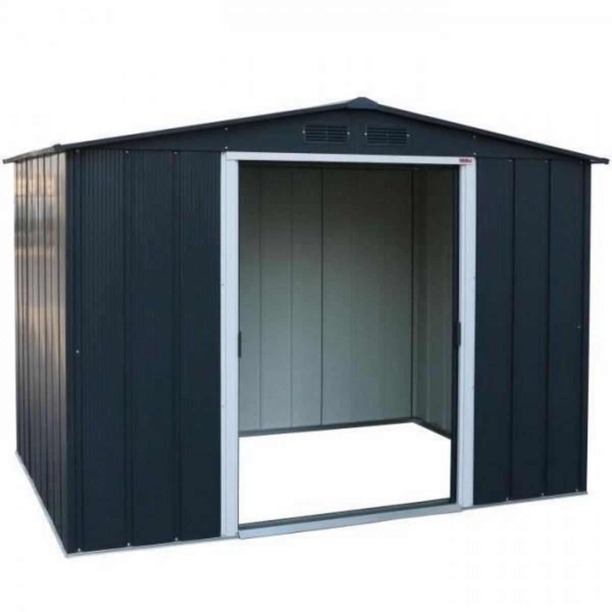 MARKET24 Abri de jardin en métal 4,77 m2 - DURAMAX - Kit d'ancrage inclus - Gris anthracite