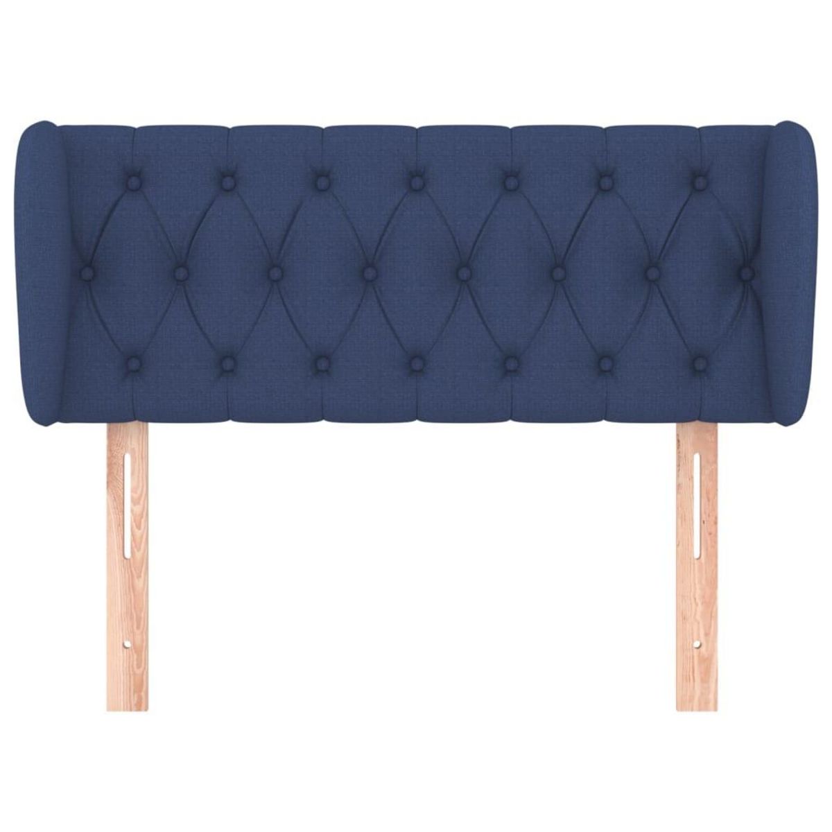 VIDAXL Tete de lit avec oreilles Bleu 103x23x78/88 cm Tissu