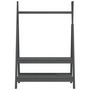 Voir la diapositive 5 : VIDAXL Porte-vetements Gris 100x45,5x150 cm Bois de pin massif