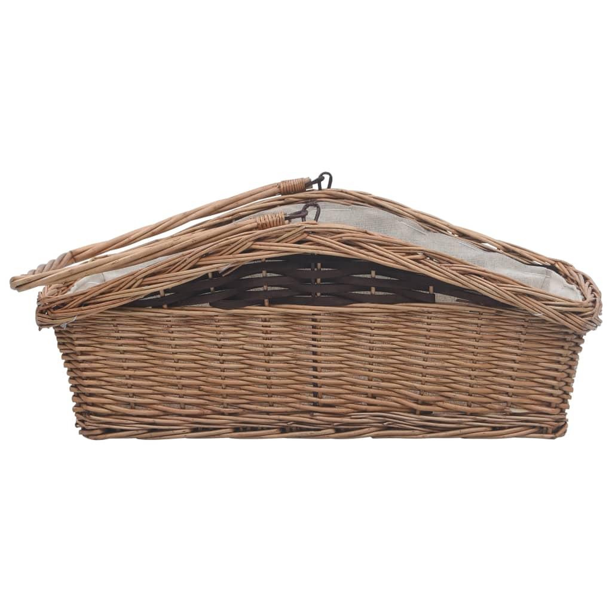 Voir la diapositive 5 : VIDAXL Panier a bois de chauffage avec poignee 61,5x46,5x58 cm Marron