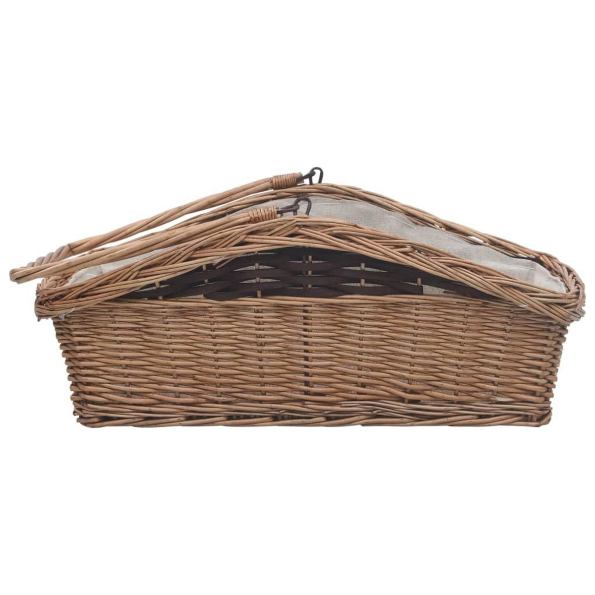 VIDAXL Panier a bois de chauffage avec poignee 61,5x46,5x58 cm Marron