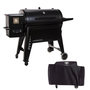 Voir la diapositive 2 : PITBOSS Barbecue à Pellets Grill et Fumoir Ecran LCD Cuisson 90x50cm 8 cuissons + Housse de protection Navigator 1150 PIT BOSS