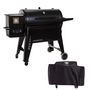 Voir la diapositive 2 : PITBOSS Barbecue à Pellets Grill et Fumoir Ecran LCD Cuisson 90x50cm 8 cuissons + Housse de protection Navigator 1150 PIT BOSS