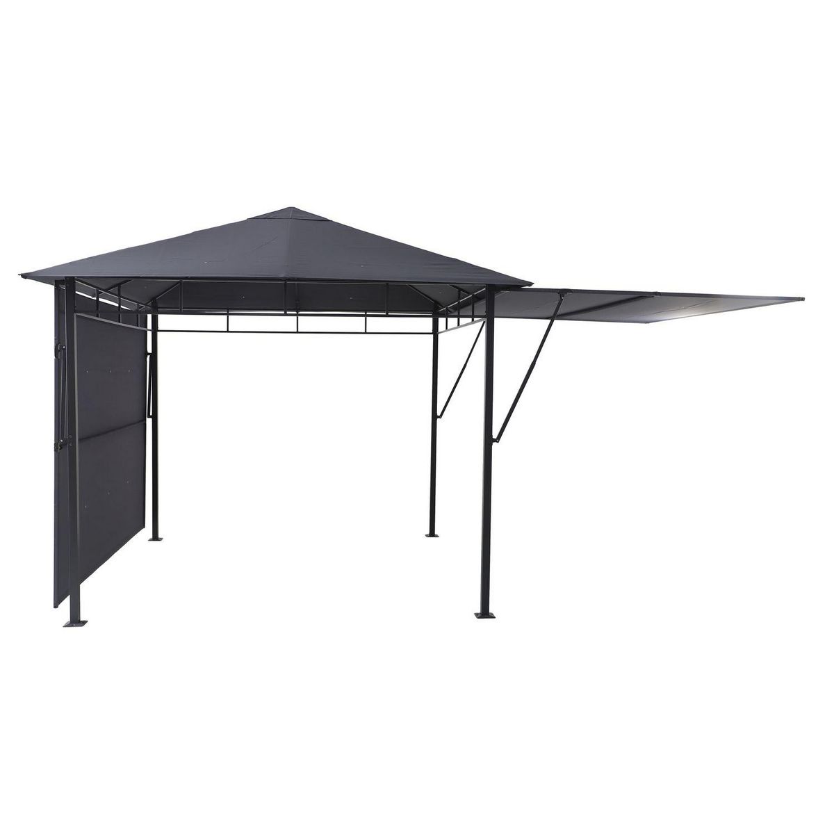 HESPERIDE Tonnelle de jardin Omelya - L. 300 x l. 300 cm - Ardoise