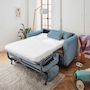 Voir la diapositive 2 : LISA DESIGN Owen - canapé 3 places convertible express couchage quotidien 140 cm matelas 12 cm en velours côtelé