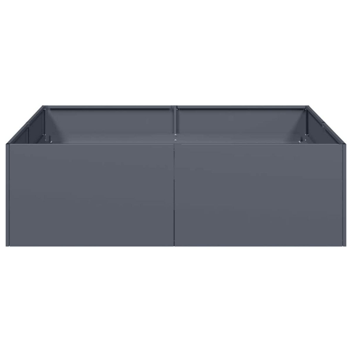 VIDAXL Jardiniere anthracite 100x100x30 cm acier