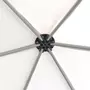 VIDAXL Chapiteau hexagonal et 6 parois laterales 3,6x3,1 m Blanc creme