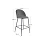 Voir la diapositive 4 : LISA DESIGN Antigua - lot de 2 tabourets de bar - en velours gris